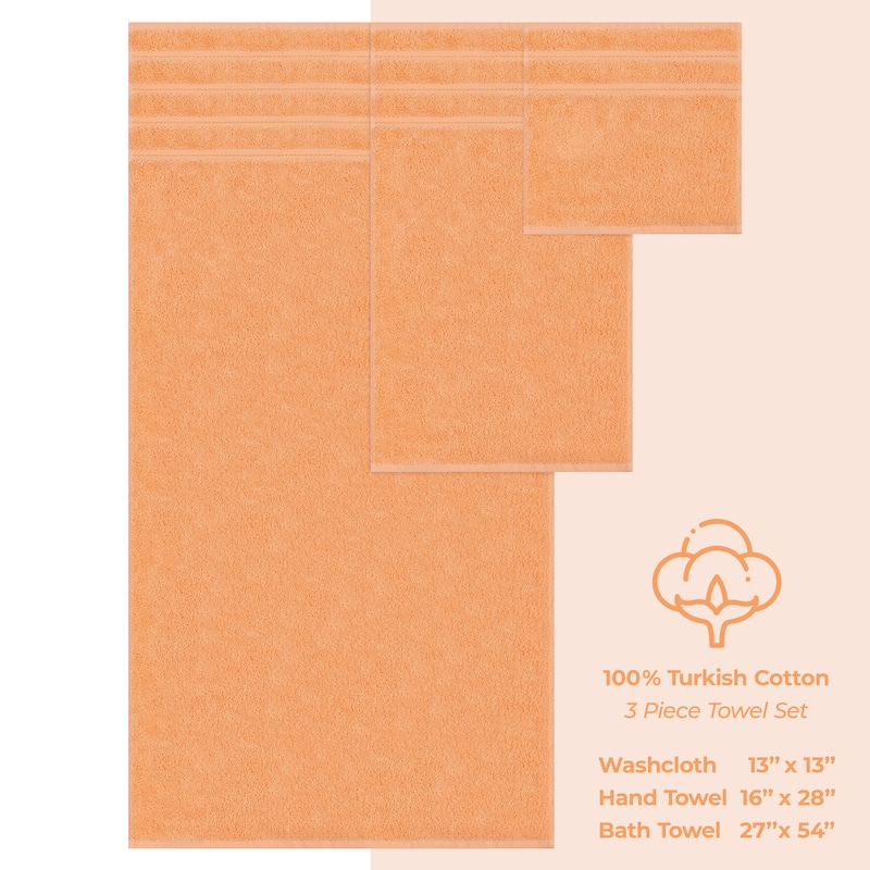3 Piece Bathroom Towel Set 100% Cotton Luxury Turkish Bath Hand Towels Extra Large Face Towels Clearance Set