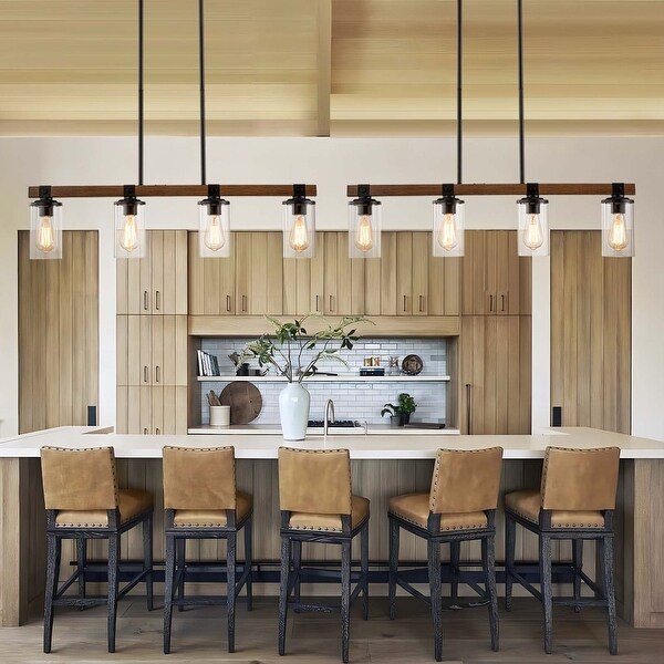 Starsky 4-Light Modern Farmhouse Cluster Chandelier Linear Kitchen