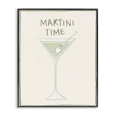Stupell Minimal Martini Time Framed Giclee Art Design By Grace Popp