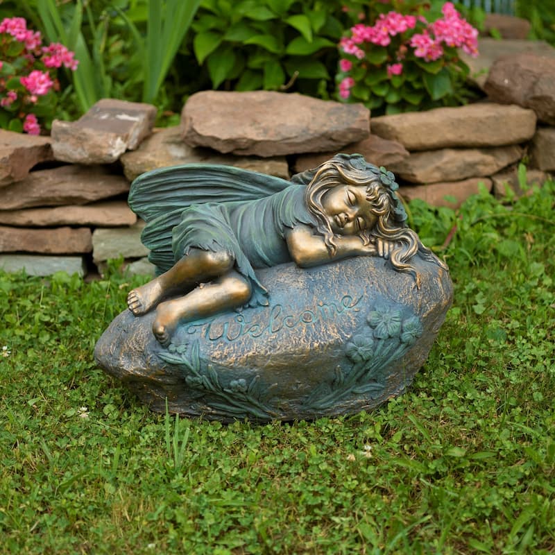 17" Tall Sleeping Fairy "Ivy" - Magnesium Oxide - Multi - Medium