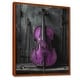 preview thumbnail 10 of 12, Designart "Purple Black Cello Music Instrument" Music Framed Wall Art - Traditional Wall Decor Art Purple Wall Art Print