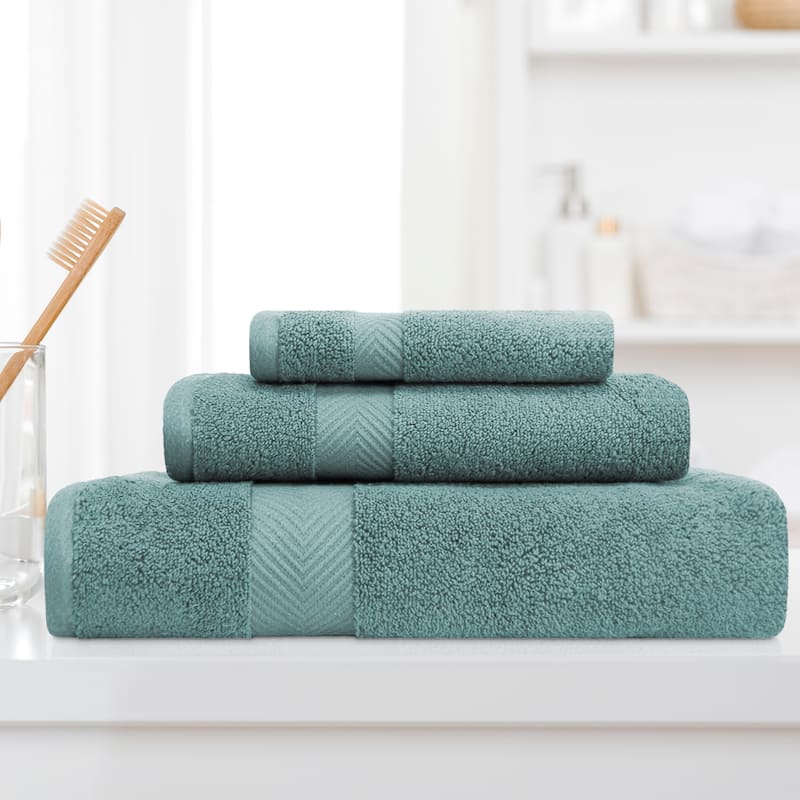 Superior Soft & Absorbent Zero Twist Cotton 3-piece Towel Set - On Sale ...