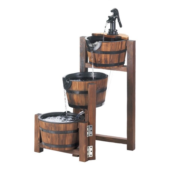 Innovative Apple Barrel Cascading Fountain