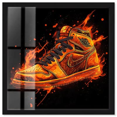 Jumpman on Fire I Shadowbox by Art Remedy