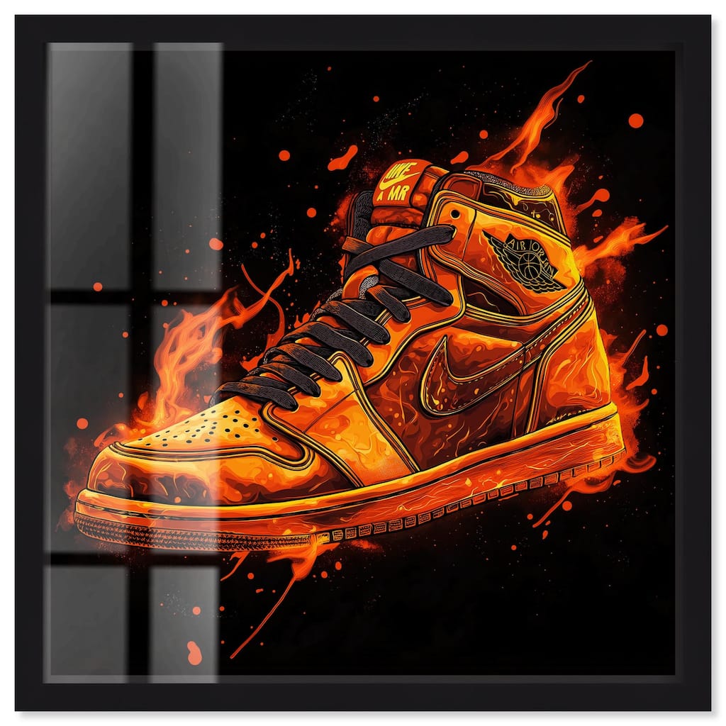 Jumpman on Fire I Shadowbox by Art Remedy