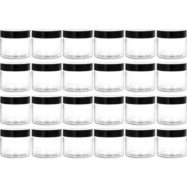 Clear Plastic Jars with Black Lids Bed Bath & Beyond 39467094