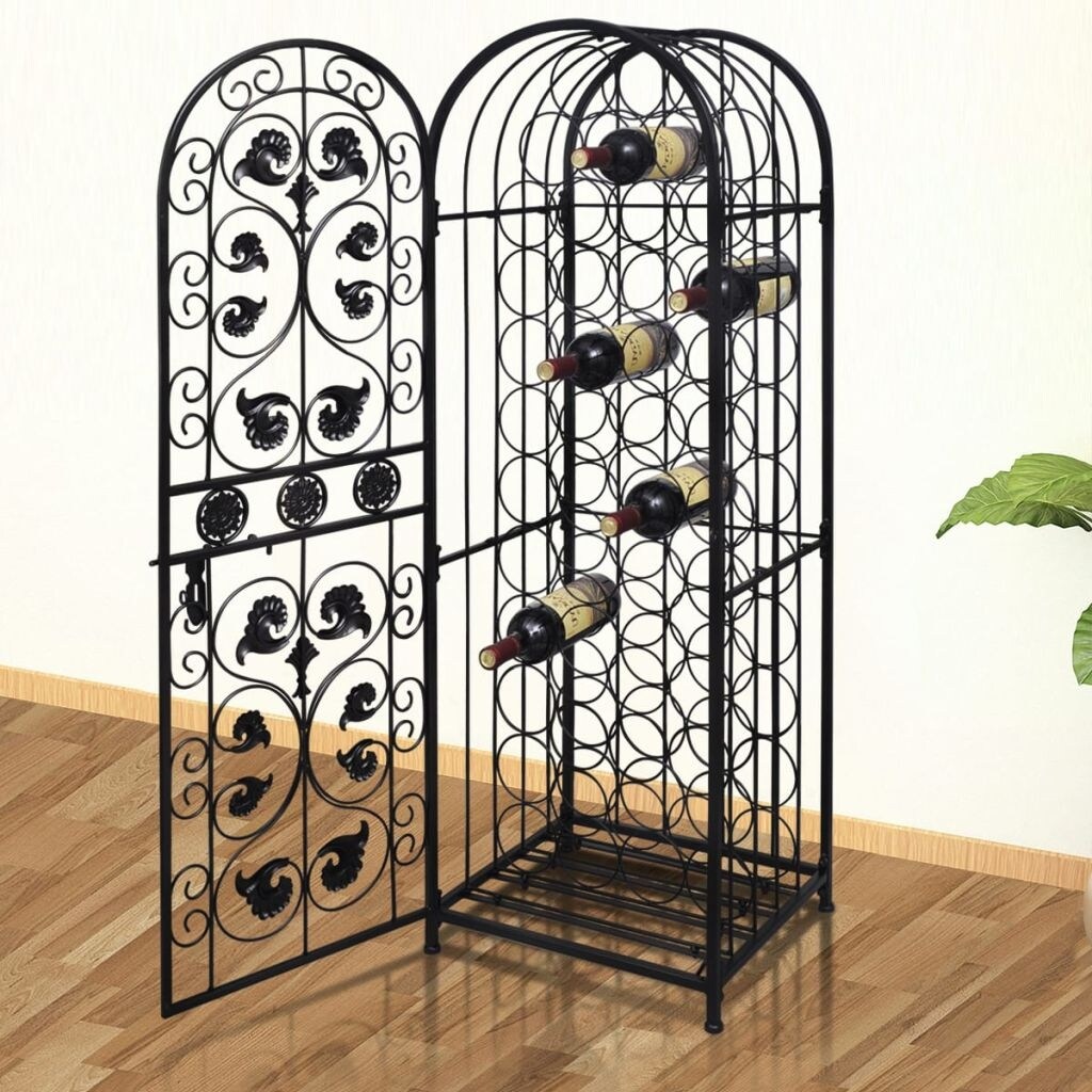 Vidaxl metal wine rack stand 2025 bottles