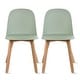 preview thumbnail 133 of 136, Modern Plastic and Wood Dining Chairs (Set of 2) Green