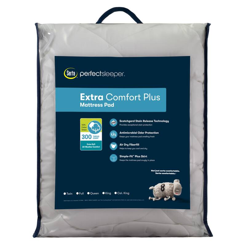 Serta Extra Comfort Mattress Pad - White