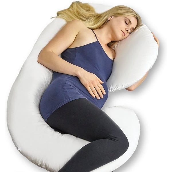 Pregnancy Women Pillow Case U-shape Maternity Cushion Cover (Grey) 