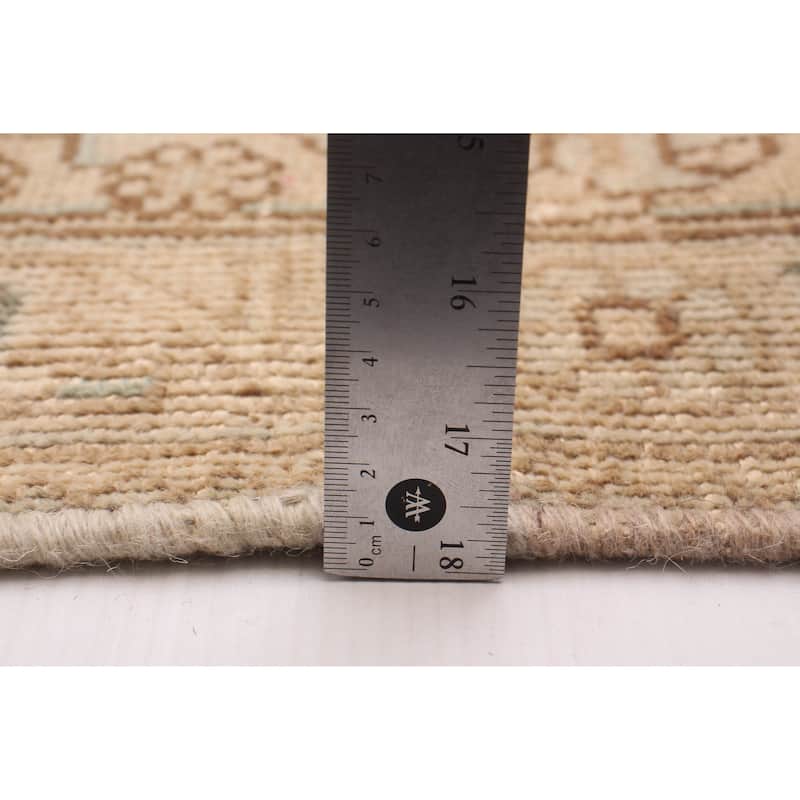 ECARPETGALLERY Hand-knotted Antalya Vintage Khaki Wool Rug - 9'8 x 12'8