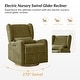 preview thumbnail 20 of 41, HULALA HOME Remo Modern Electric Waterproof Nursery Swivel Glider Recliner with Built-in Nightlight and USB ports Set of 2