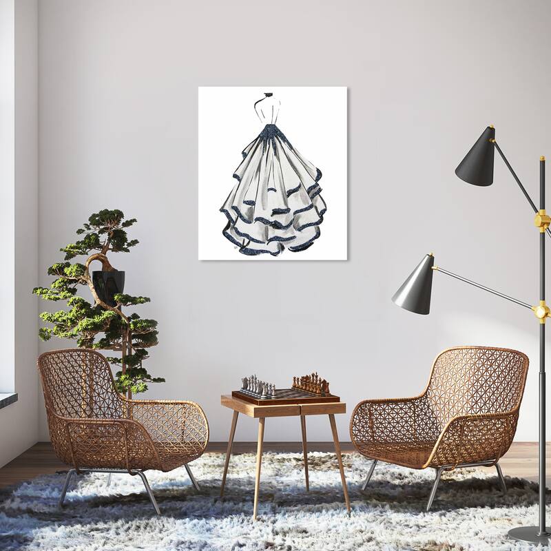 Wynwood Studio Fashion and Glam Gala Magic Blue and Glam Wall Art Canvas Print - 36 x 30