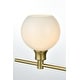 preview thumbnail 4 of 9, Elegant Lighting Collier 5 Light 47" Wide Bathroom Vanity Light with
