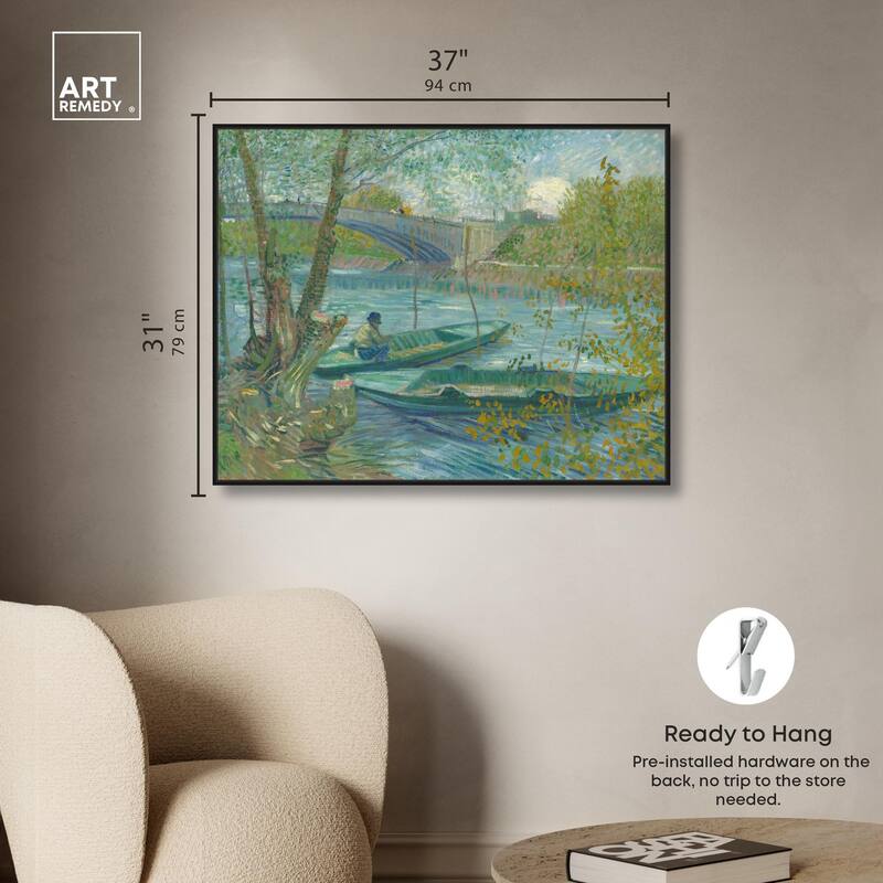 Fishing in Spring Canvas by Art Remedy