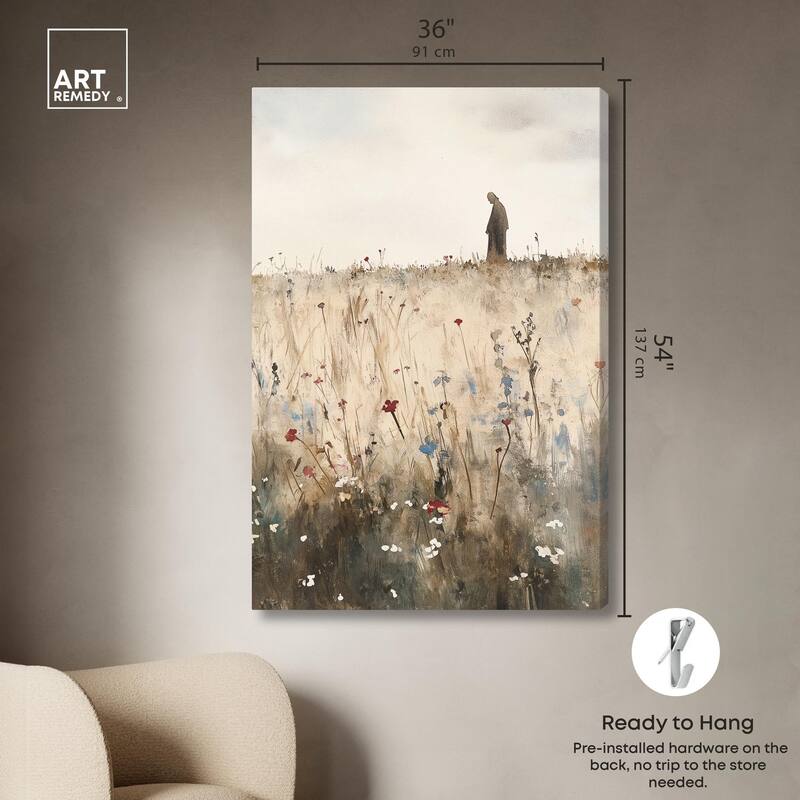 Ambling Monk Canvas by Art Remedy, Gallery Wrapped