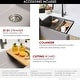 preview thumbnail 13 of 46, STYLISH Undermount 30" Workstation Single-Bowl Composite Granite Kitchen Sink - 30" x 21" x 10"