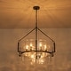 preview thumbnail 9 of 56, Dimmable Large Drum Glass Chandelier for Dining Room High Ceiling Living Room