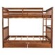 preview thumbnail 5 of 13, Luxury Full-Over-Full Bunk Bed with Ladders and Two Storage Drawers, Maximized space, Solid Construction, Walnut