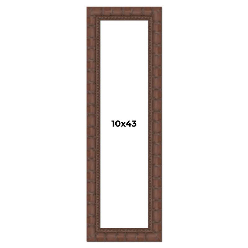 10x43 Frame Pewter Solid Wood Picture Frame Width 1.625 Inches | Interior Frame Depth 0.6875 Inches