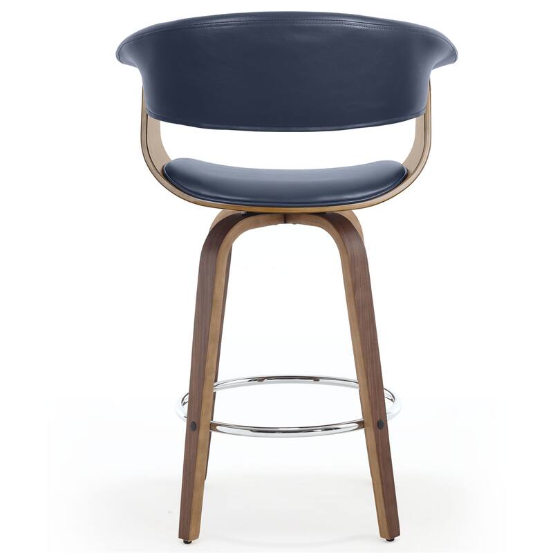 Modern Swivel Bar Stools Upholstered Counter Height Stools, Set of 2
