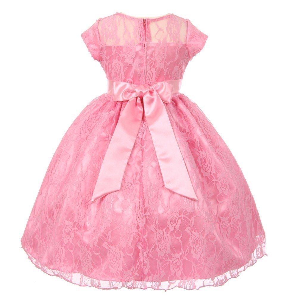 dark pink flower girl dresses