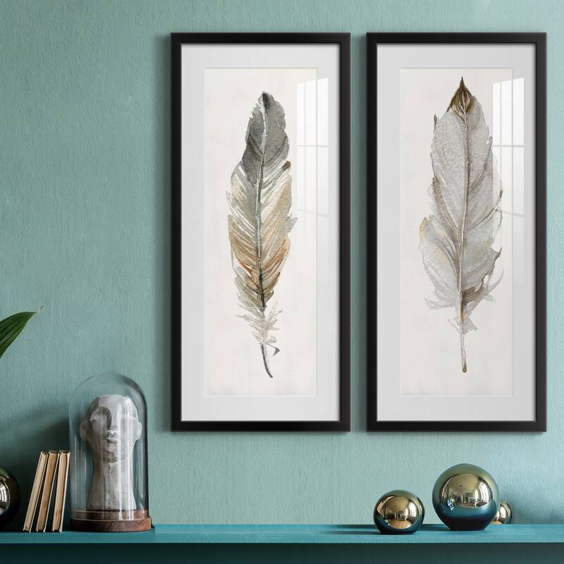Neutral Feather I-Premium Gallery Framed Print - Ready to Hang