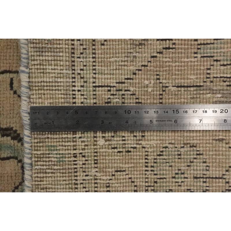 Hand Knotted Oriental 100% Wool Carpet Traditional Floral Beige & Ivories Tabriz Area Rug - 12' 9'' X 9' 8''