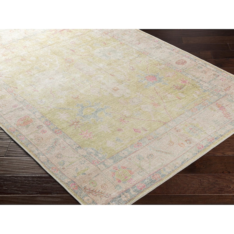 Livabliss Kemer Traditional Floral & Botanical Washable Area Rug