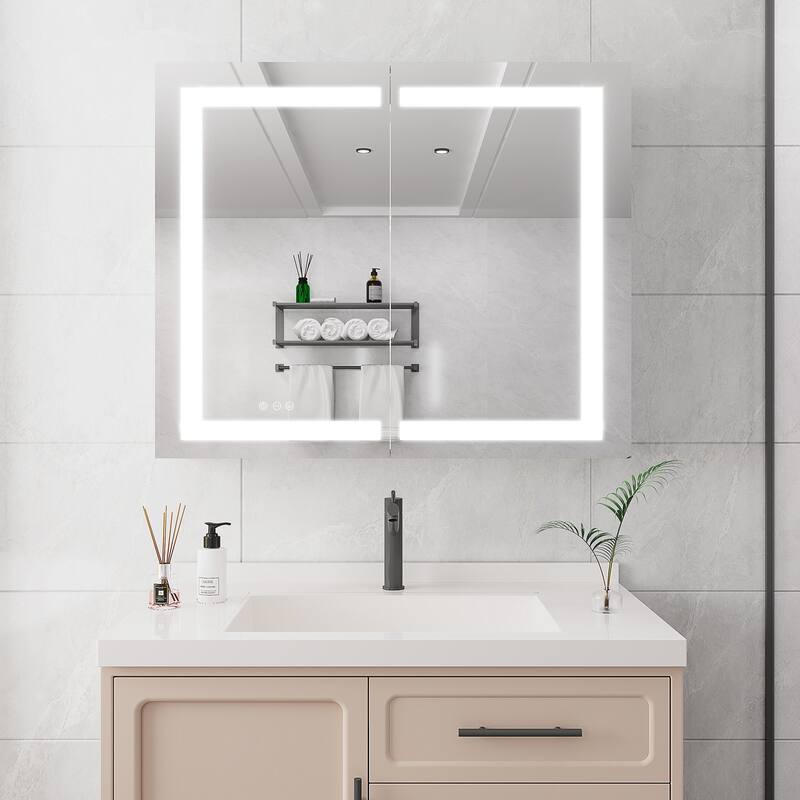 36x30 inch Medicine Cabinet with LED Vanity Mirror