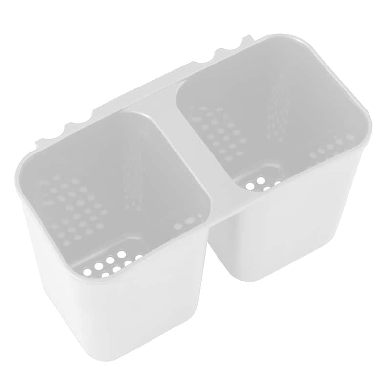 Kitchen Details Twisted Chrome 3 Piece Dish Rack in White - 16.5" x 12.5" x 5.5"