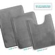preview thumbnail 31 of 153, Empyrean Ultra Soft Plush Bathroom Rug - Non-Slip, Velvet, Memory Foam Bath Mat - Set of 2