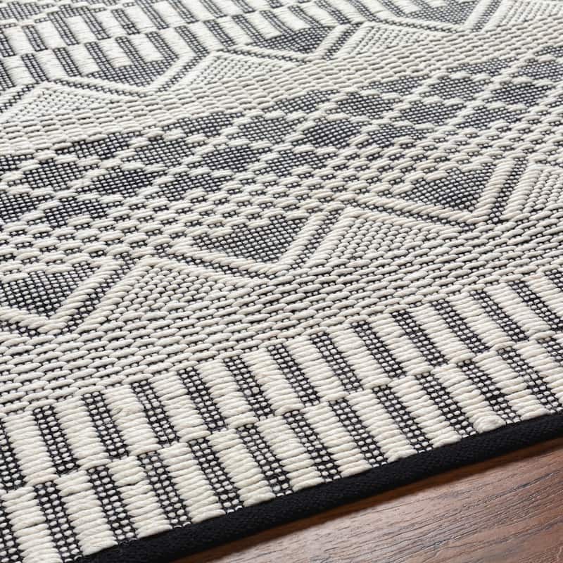 Gariane Handmade Striped Wool Blend Area Rug