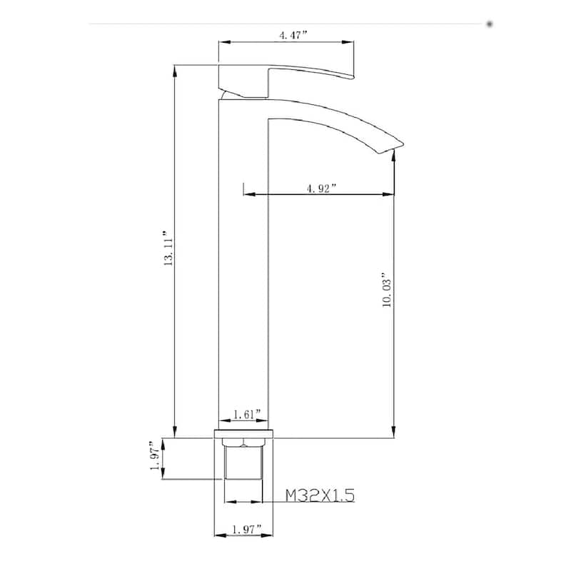 Single Handle Deck Mount Bathroom Faucet - 3"13"