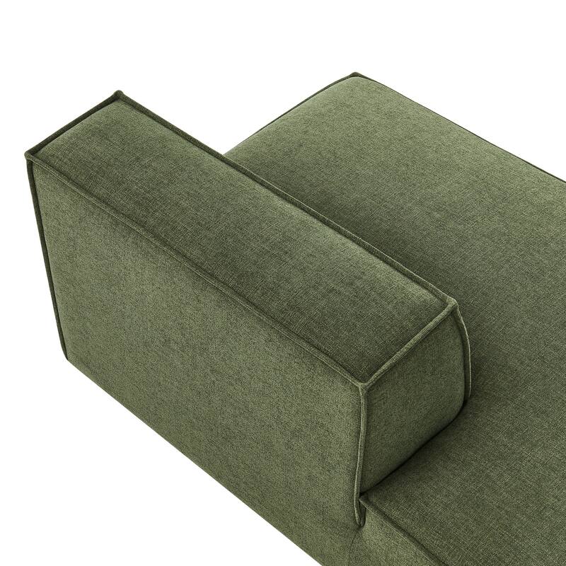 Restore Performance Fabric Upholstered Left-Facing Armless Modular Chaise