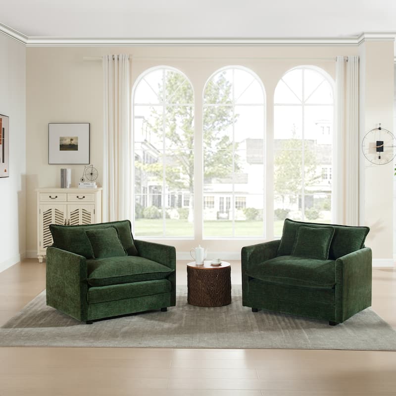 Cloud Chenille Upholstered Modular Sectional Sofa with DIY Combination Design