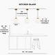 preview thumbnail 8 of 8, Modern Glam 1-Light White Brass Ribbed Opal Milk Glass Pendant Light for Dining Room - 11"