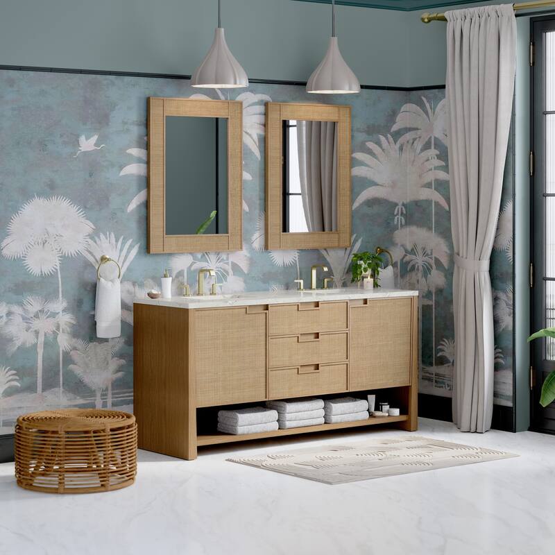 Solene 72" Double Vanity, Seaside Oak - 72