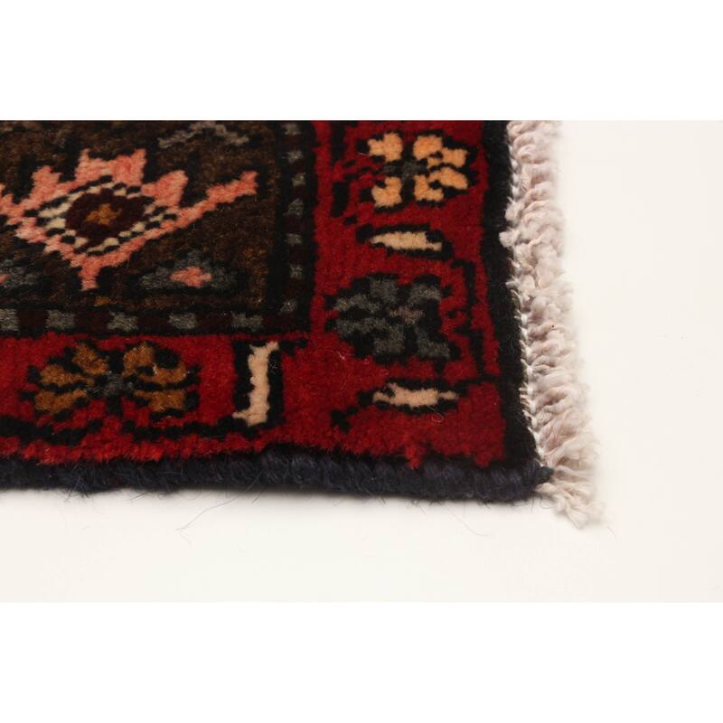 ECARPETGALLERY Hand-knotted Andelz Red Wool Rug - 3'7 x 10'1