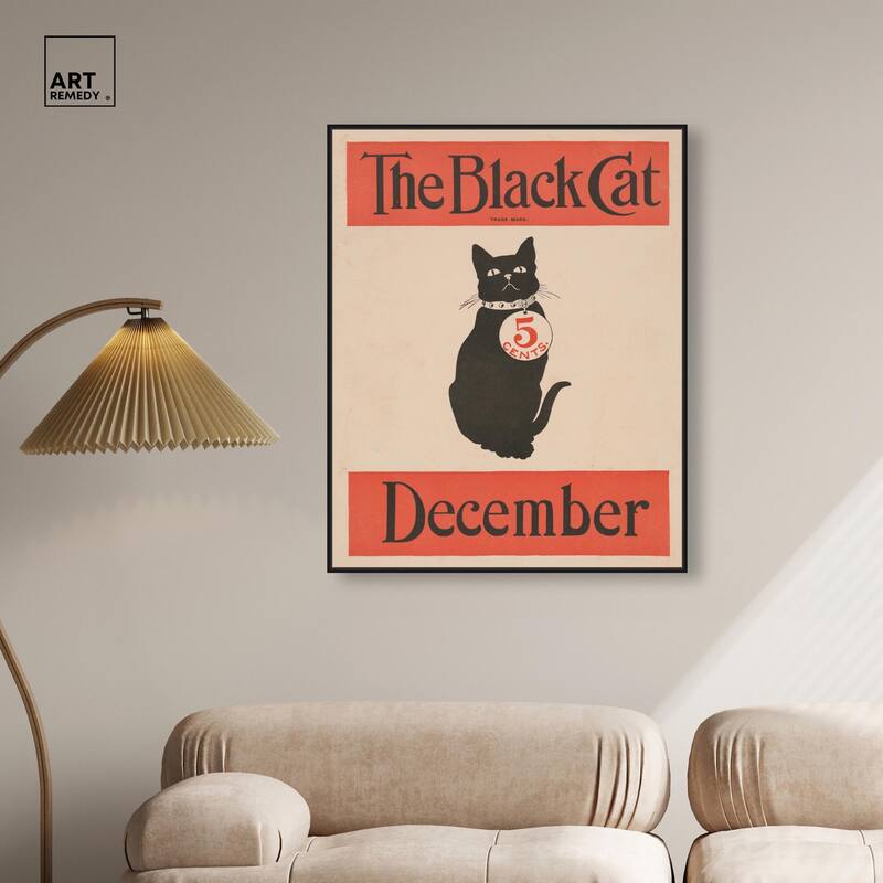 The Black Cat December 1890 Canvas by Art Remedy