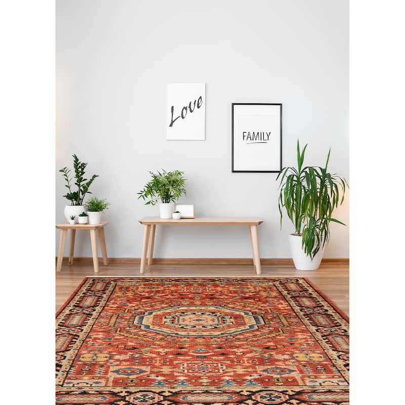 ECARPETGALLERY Hand-knotted Jules Serapi Red Wool Rug - 4'11 x 7'10