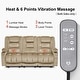 preview thumbnail 26 of 58, MCombo Power Reclining Loveseat Sofa with Heat and Massage, Fabric PR648