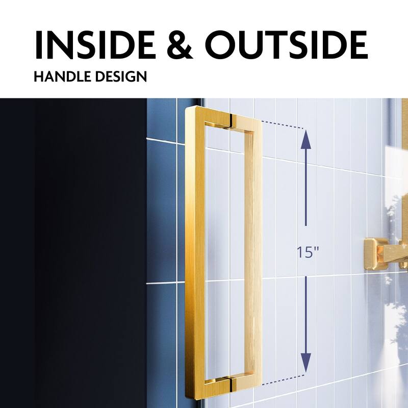 Glassic SI Series 44" - 48" W x 75" H Contemporary Frameless Single Sliding Shower Doors With 3/8" Clear Tempered Glass