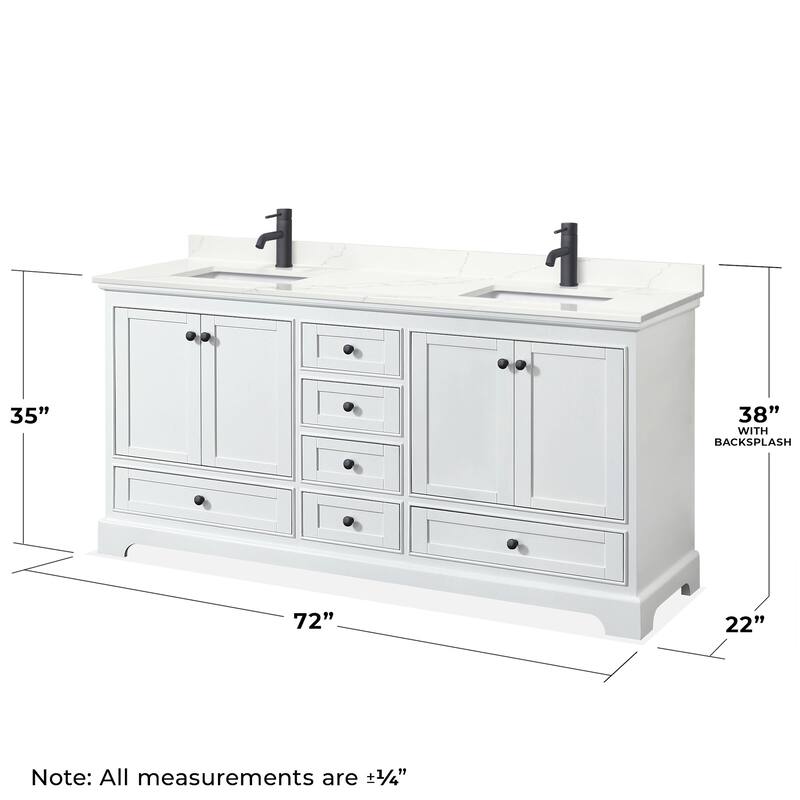Wyndham Collection WCS202072D-QTZ-UNSM70 Deborah 72" Free Standing