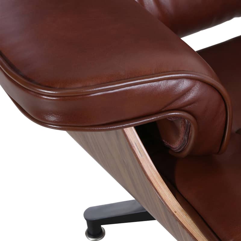Mid Century Modern Leather Lounge Chair Armchair Recliner