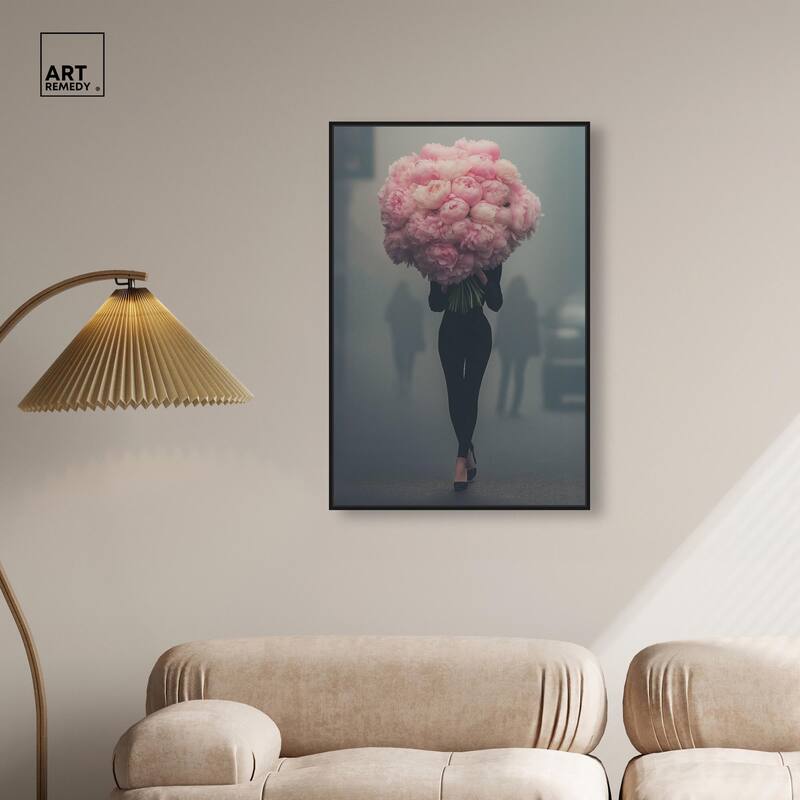 Peony Bouquet Canvas by Art Remedy