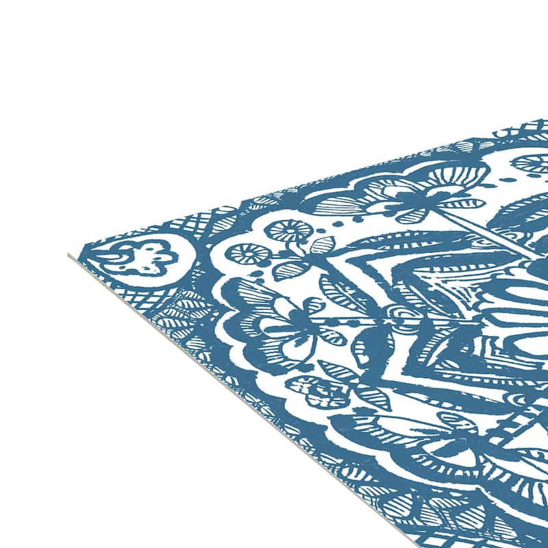 FloorPops Blue Erina Peel & Stick Floor Tiles