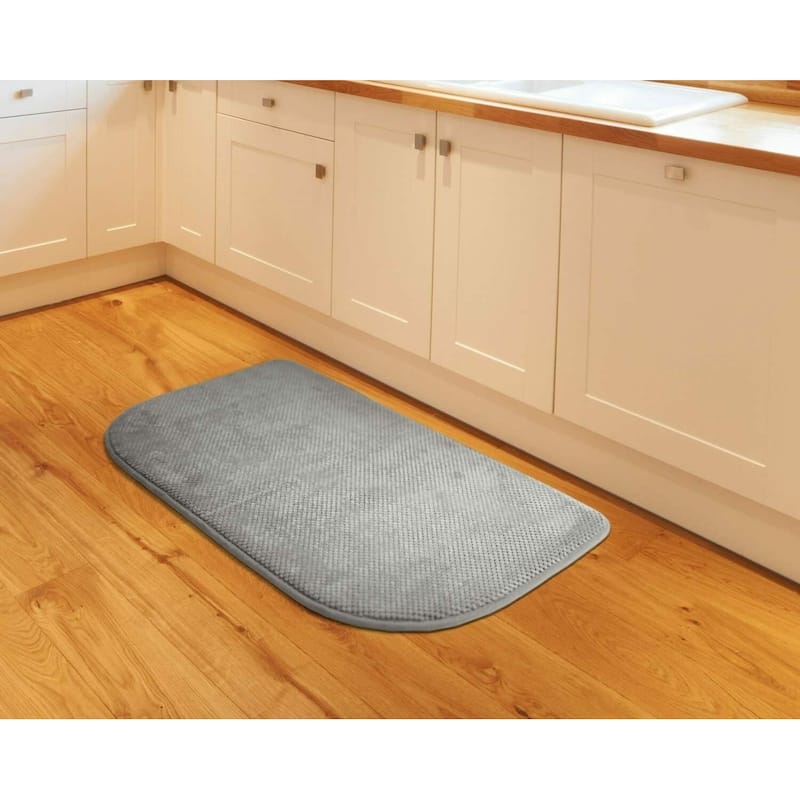 Soft Plush Memory Foam Kitchen Rug Mat - Non-Slip Backing - 18x30 Inch - 18"x30" Rectangle