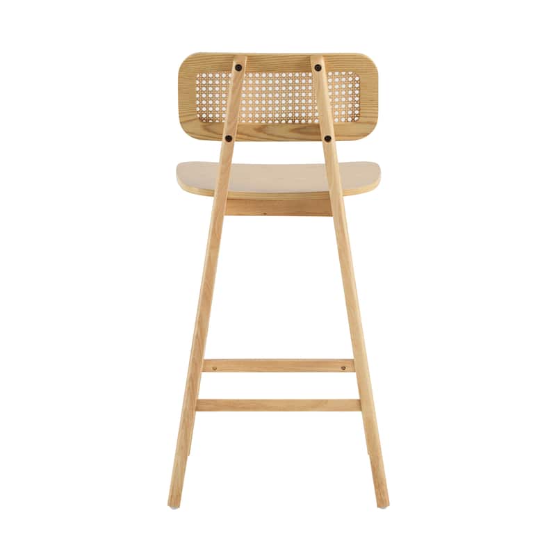 Wood Barstool Side Chair Set of 2