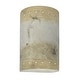 preview thumbnail 1 of 0, Justice Design Ambiance - Small Cylinder w/ Perfs Wall Sconce - Open Top & Bottom (Outdoor) - Replaceable Bulb Greco Travertine
